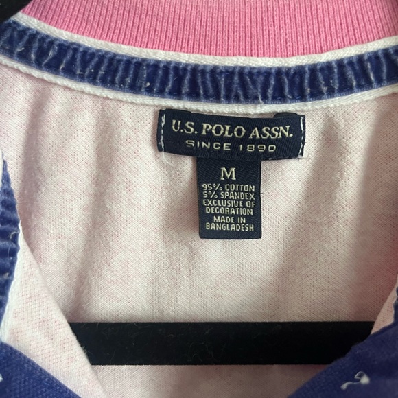 U.S. Polo Assn. Pink Patterned Woman's Polo - Picture 2 of 5